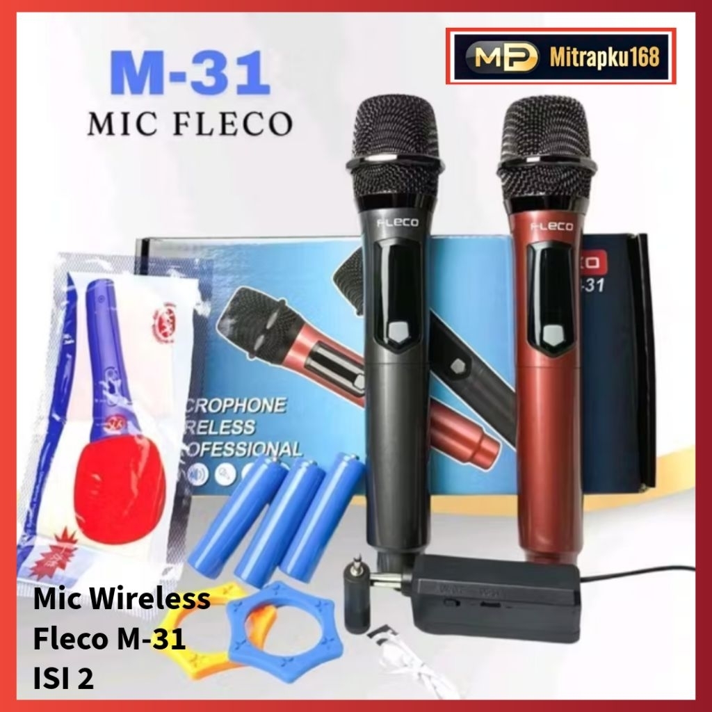 Mic Wireless Fleco M-31 Microphone Wireless Profesional