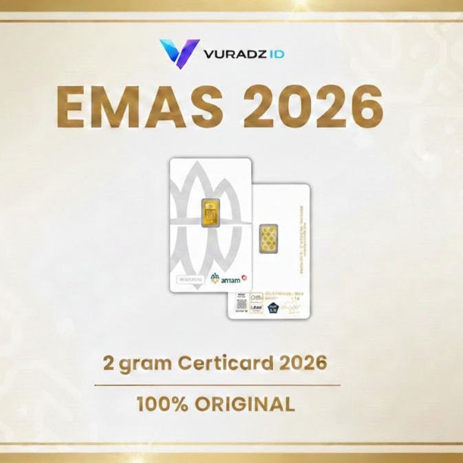 Emas Antam LM 2 Gram 2026 | Fine Gold 999.9 | Original – Segel Utuh