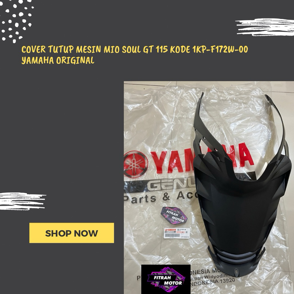COVER TUTUP MESIN MIO SOUL GT 115 KODE 1KP-F172W-00 YAMAHA ORIGINAL