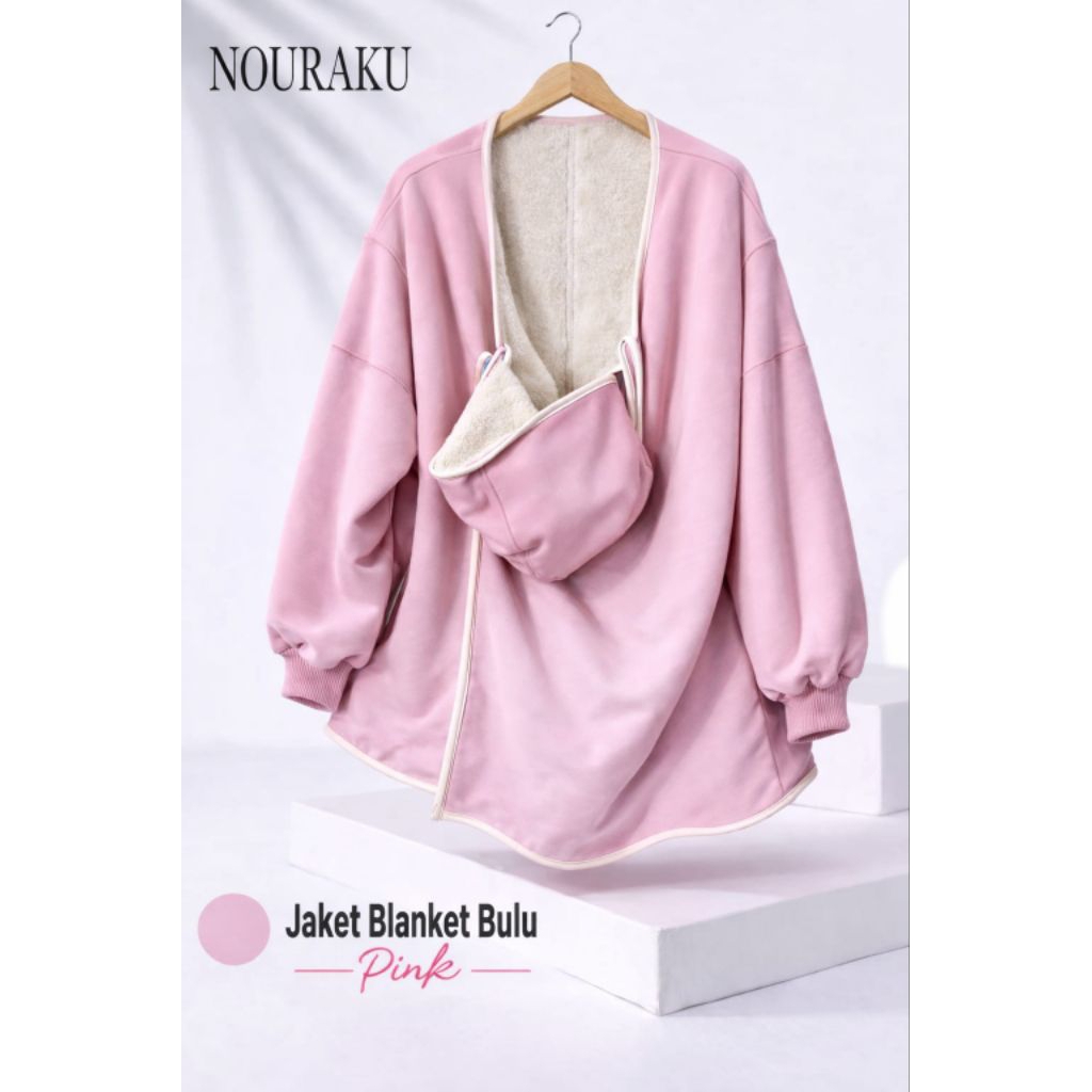 Jaket Blanket Bulu Ibu dan Anak Nouraku / Jaket Blanket / jaket ibu dan bayi