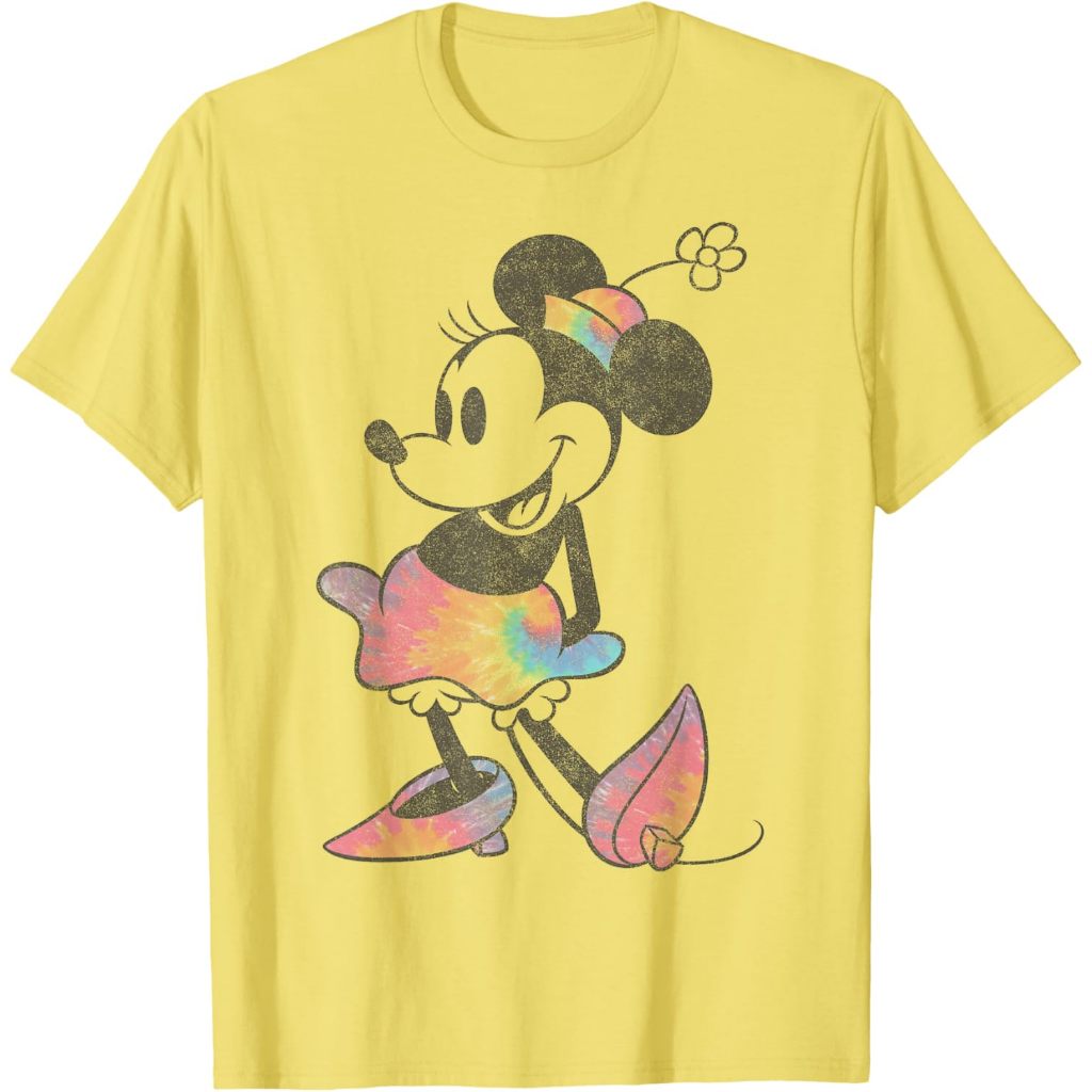 Kaos Disney Mickey And Friends Minnie Mouse Tie Dye T-Shirt – Baju Vintage 90s Retro Pria Wanita Uni