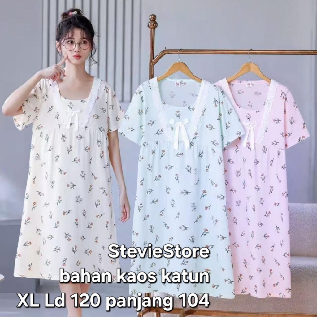 STV Daster Wanita Jumbo Oversize Muat Sampai 90 kg Bahan Kaos Katun Halus Adem Lembut Nyaman Dipakai