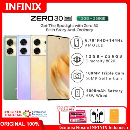 Infinix Zero 30 5G RAM 12/256GB Garansi Resmi