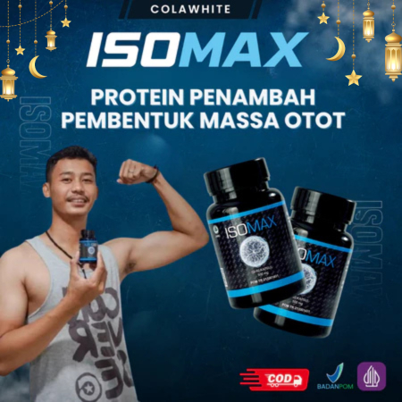 ISOMAX Suplemen Pembentuk Otot Pria Wanita | Kapsul Protein Gym Fitness | Bantu Tambah Massa Otot & 