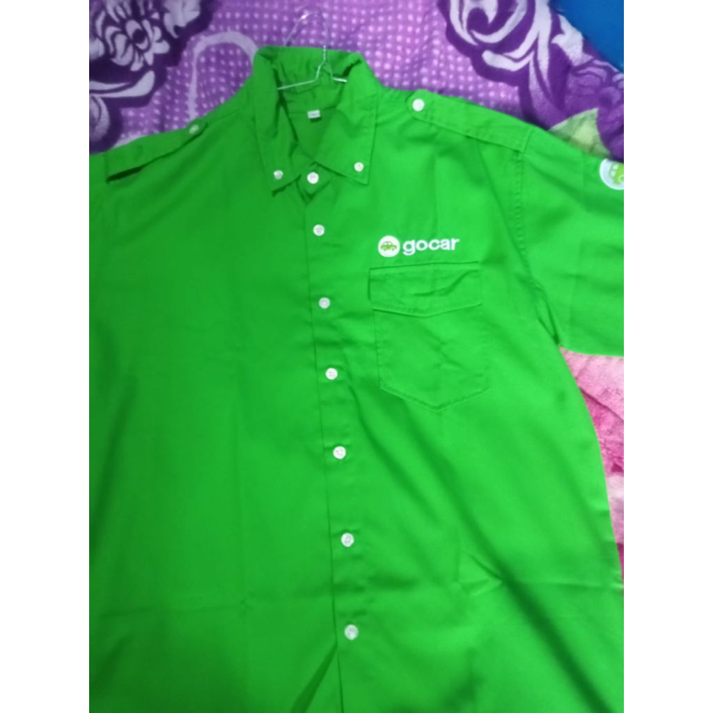 Baju Gocar/Gojek Warna Hijau Muda Masih Baru.