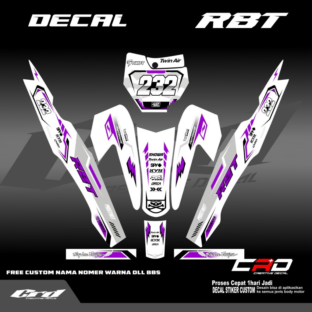 DECAL STIKER MOTOR RBT BODY VEGA R NEW , REVO ABSOLUTE, JUPITER DECAL RBT BISA REQUEST BODY