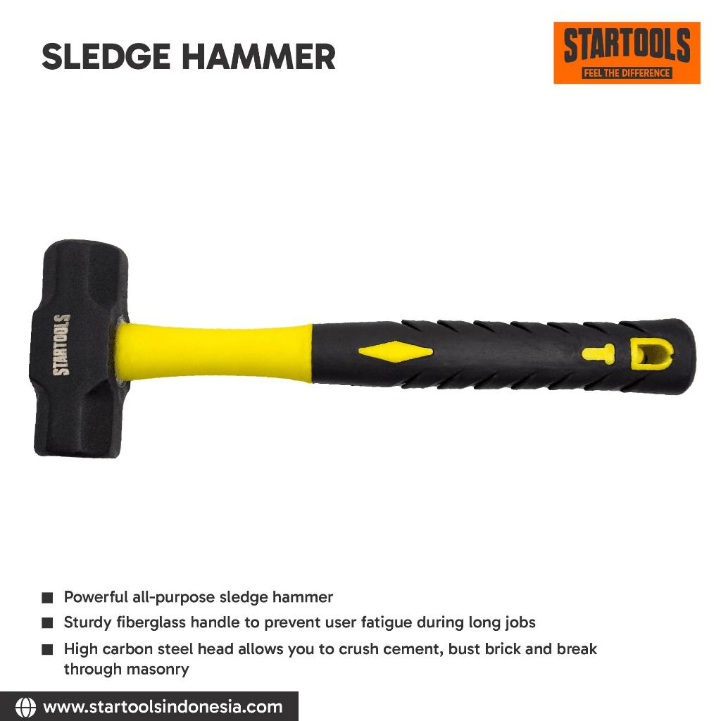 STARTOOLS Sledge Hammer 1Kg / Palu Besi / Palu batu 1Kg