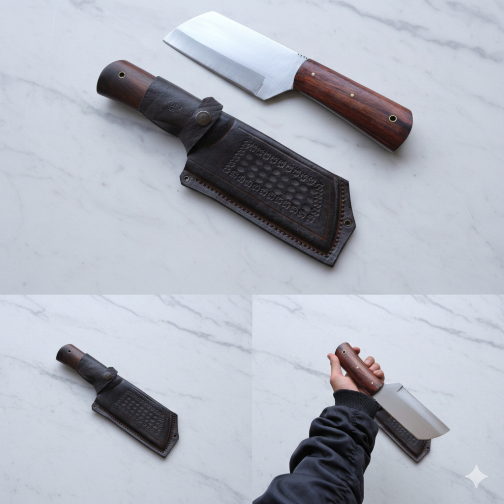 Pisau Kupas Durian Baja Tebal Anti Copot