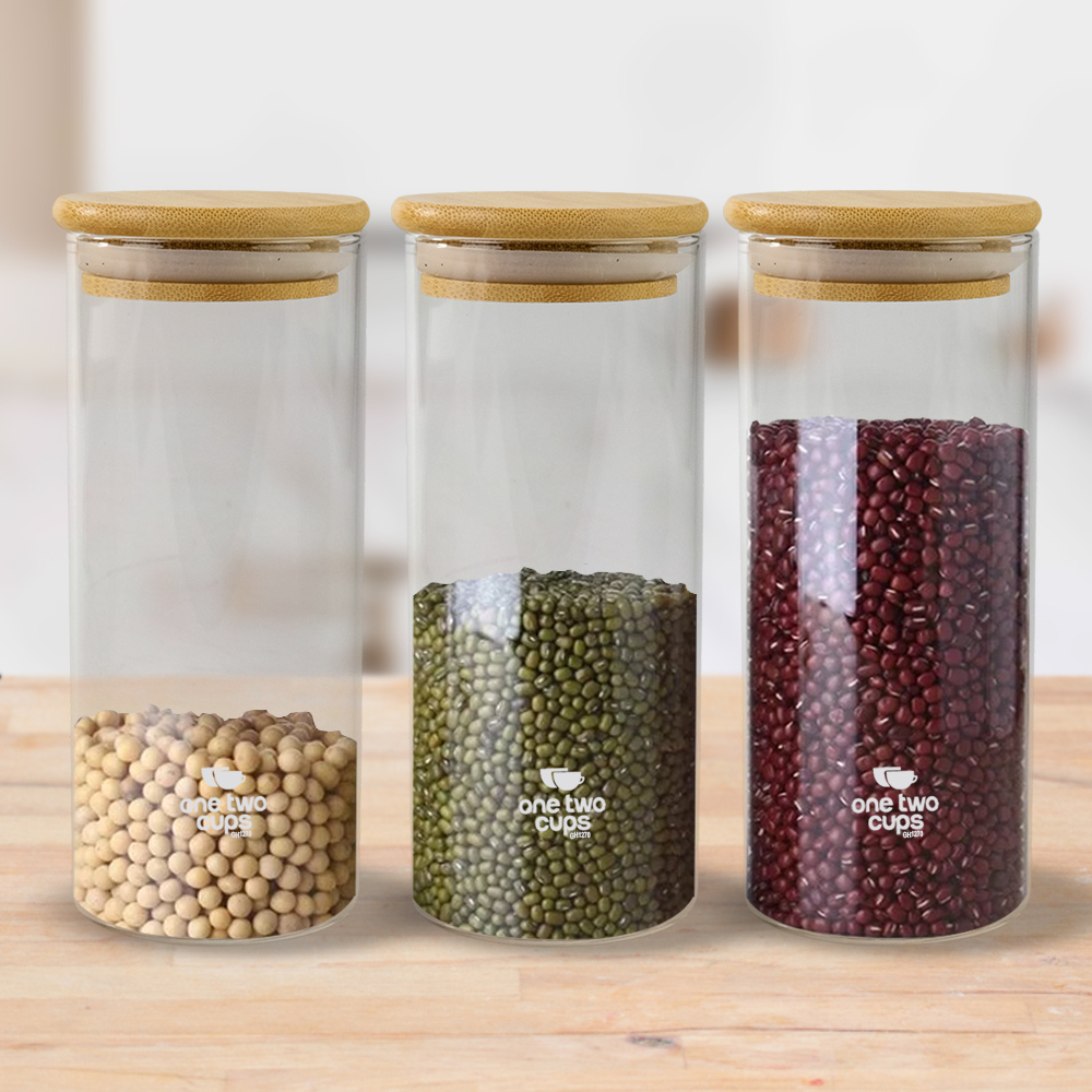 Tabung toples Kaca Penyimpanan Makanan Kedap Udara Glass Jar BESAR KECIL SEDANG 350ml 410ml 450ml ml