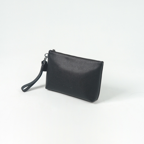 Clutch COACH TEXT EMBOSSED BLACK CLUTCH WITH HANDLE 100% ORIGINAL