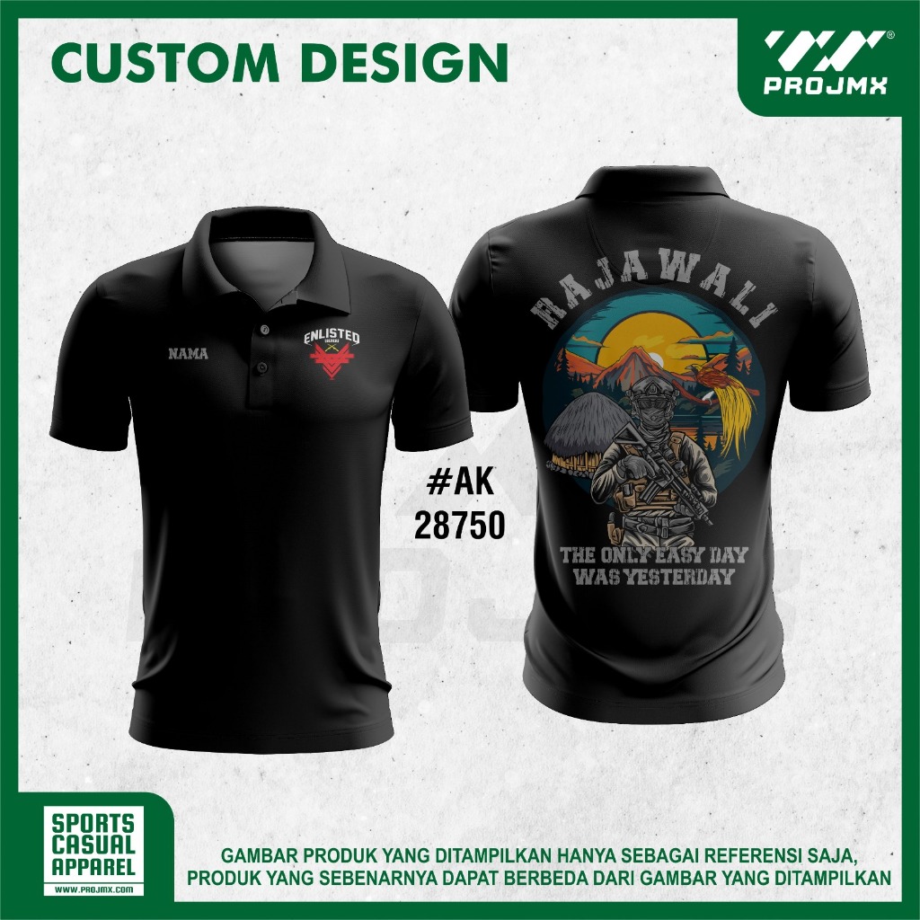 PROJMX - KAOS JERSEY MILITER LENGAN PENDEK  / JERSEY MILITER CUSTOM