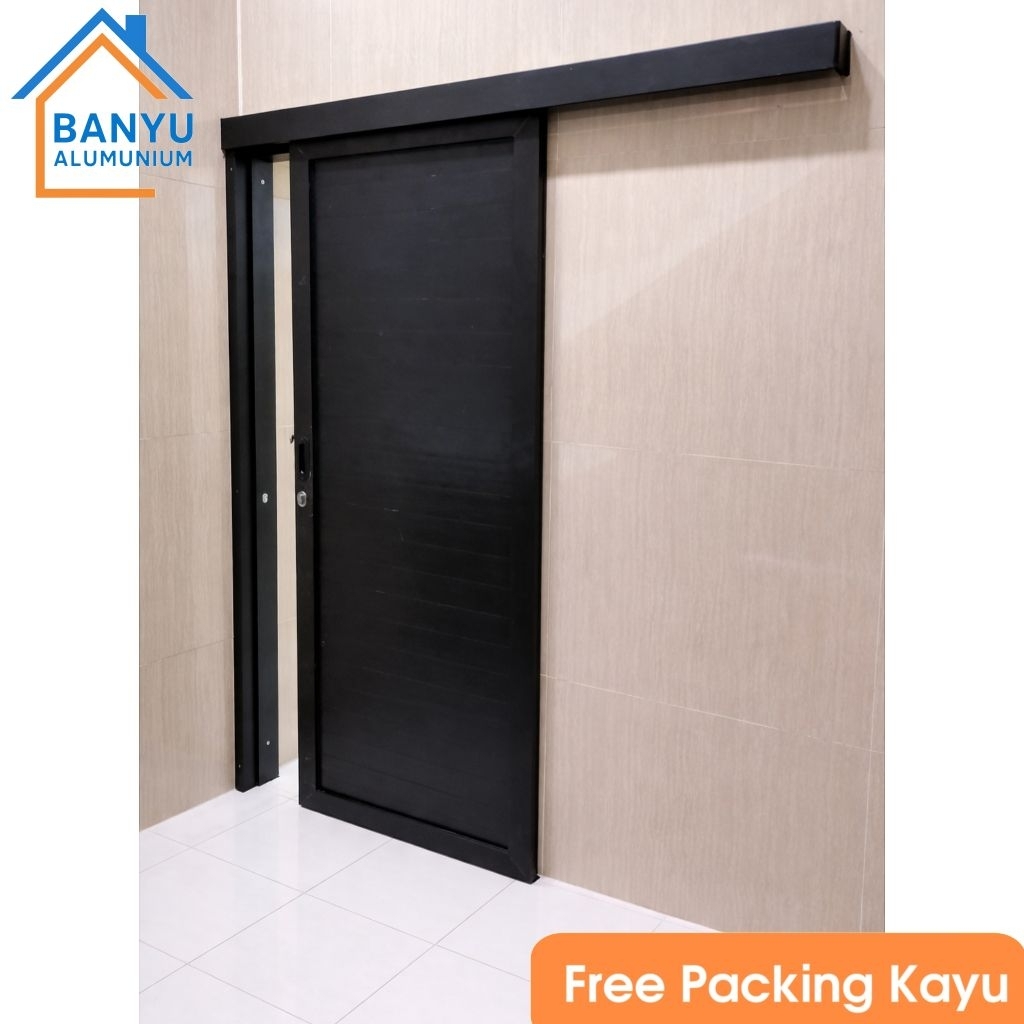 Pintu Aluminium Sliding Full Spandrel | Ukuran 200x80 | Bisa Custom Ukuran