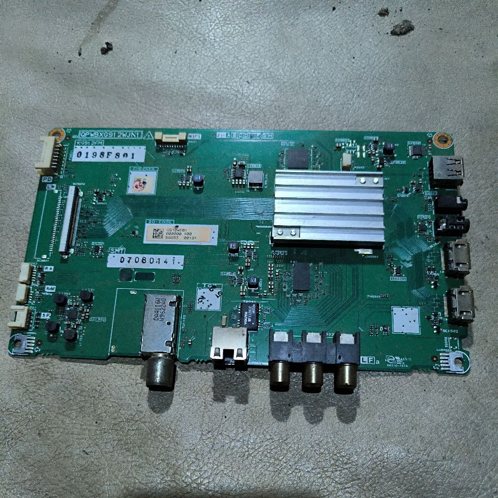 Mainboard tv Sharp 2 T-45AEIX original copotan layar pecah