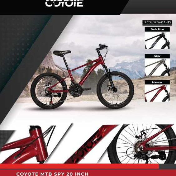 Sepeda mtb 20 inch coyote spy terbaru sepeda mtb 20inch