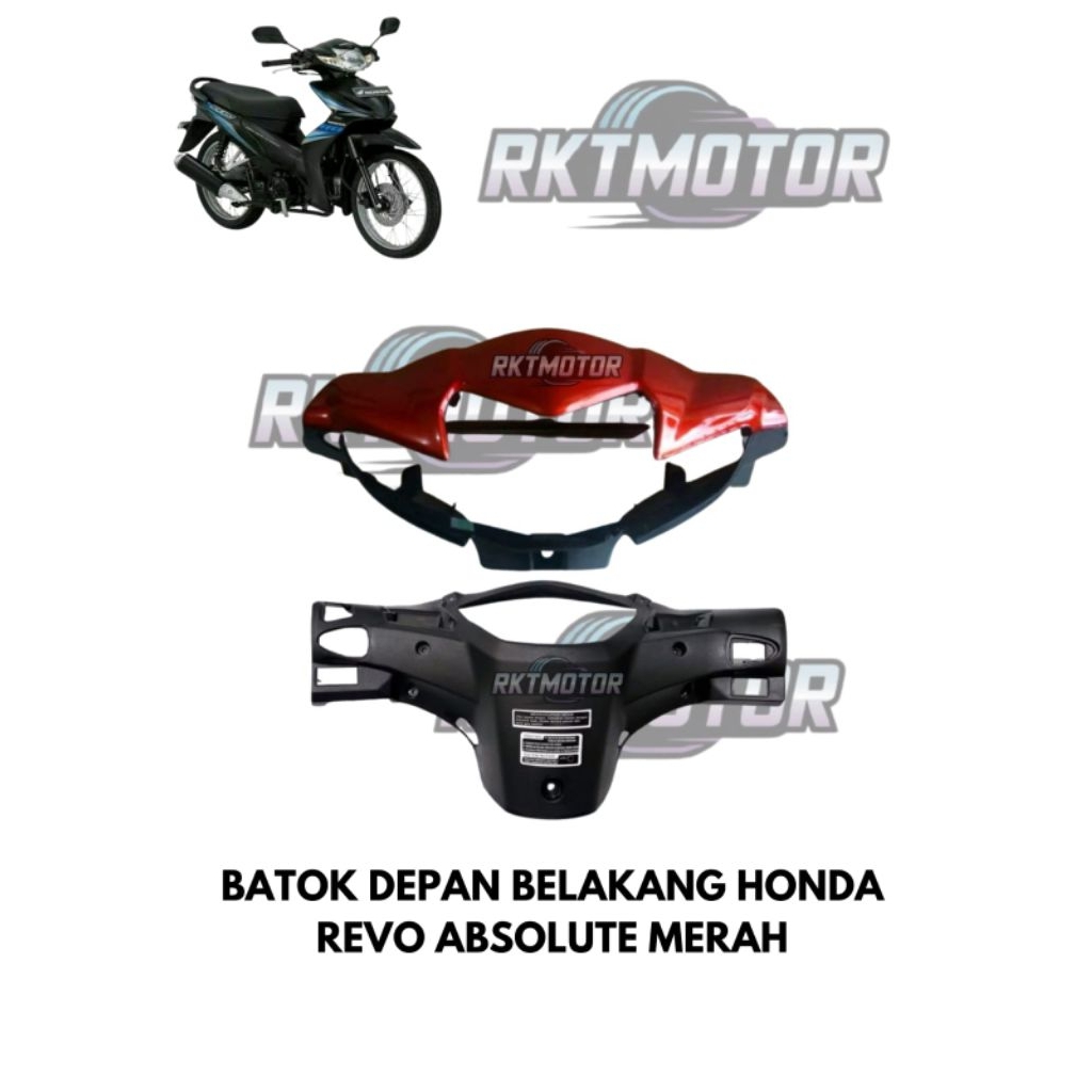 BATOK DEPAN BELAKANG VISOR MERAH REVO ABSOLUTE // BATOK ABC REVO ABSOLUTE