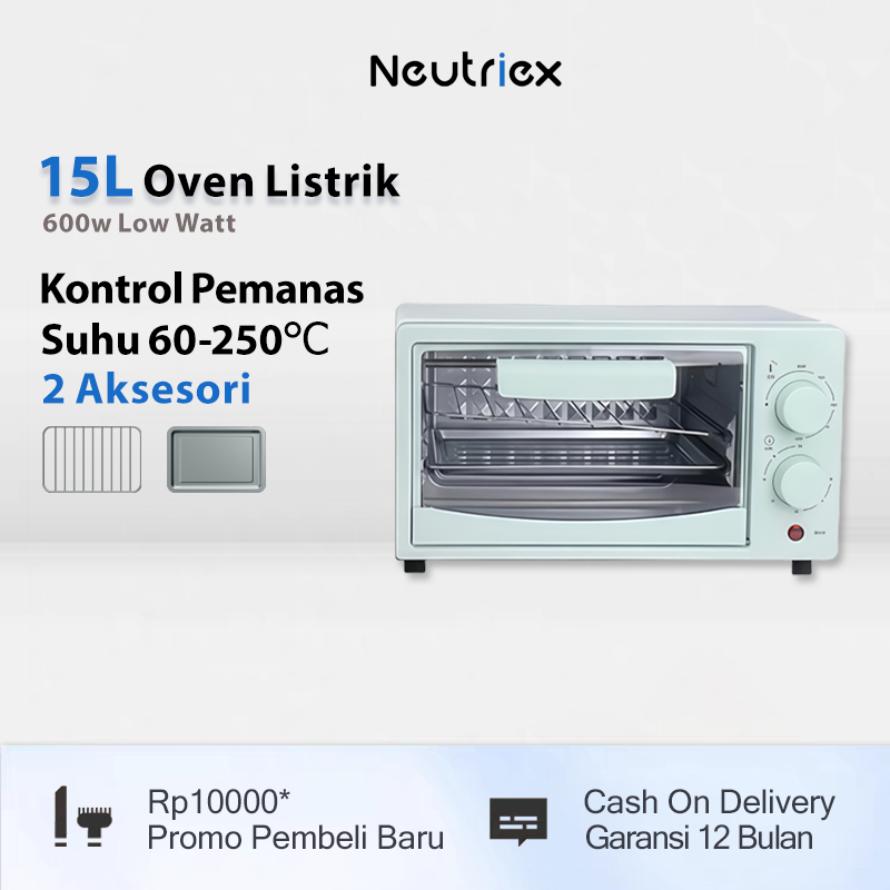 Neutriex  Oven Listrik 30L Low Watt 700W Multifungsi Kapasitas Besar Kue Digital Timer