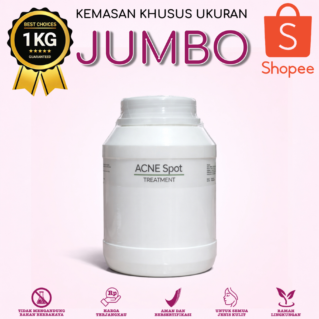 JUMBO 1 KG | ACNE SPOT TREAMENT CREAM | Krim Magic Acne Totol 1 kg | Obat Totol Jerawat | Harga Spes