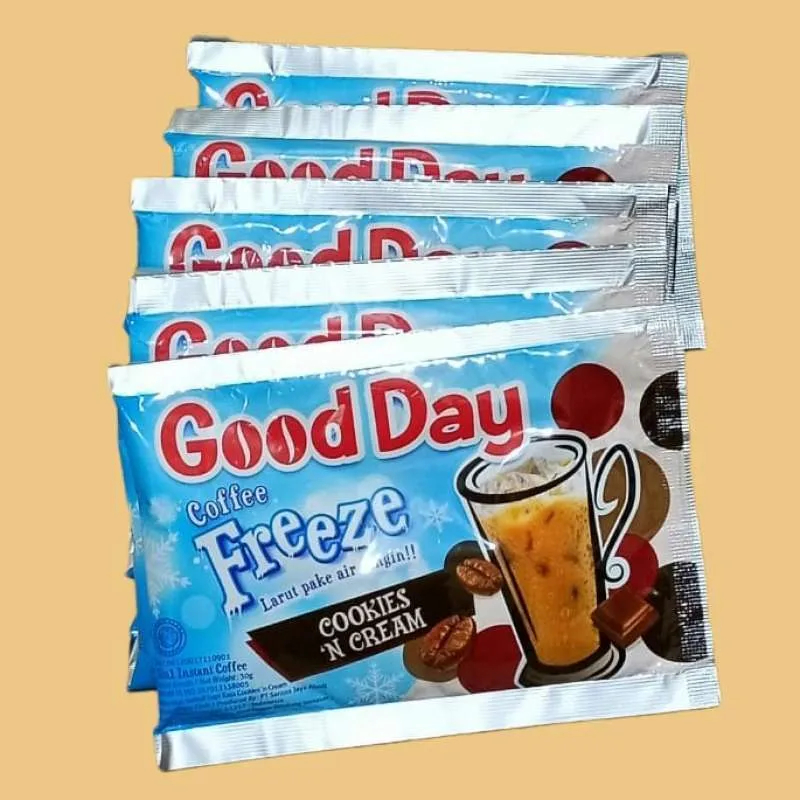 Goodday Freeze all varian Mocaf choc orange  hazelnut  cookies n cream renceng renteng isi 5 sachet