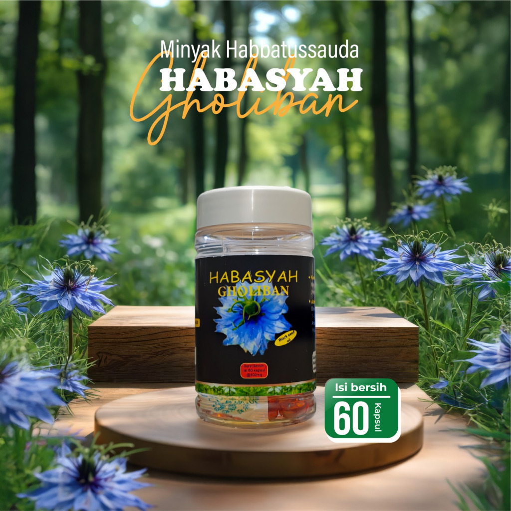 Kapsul Minyak Habbatussauda Habasyah Gholiban isi 60 Kapsul