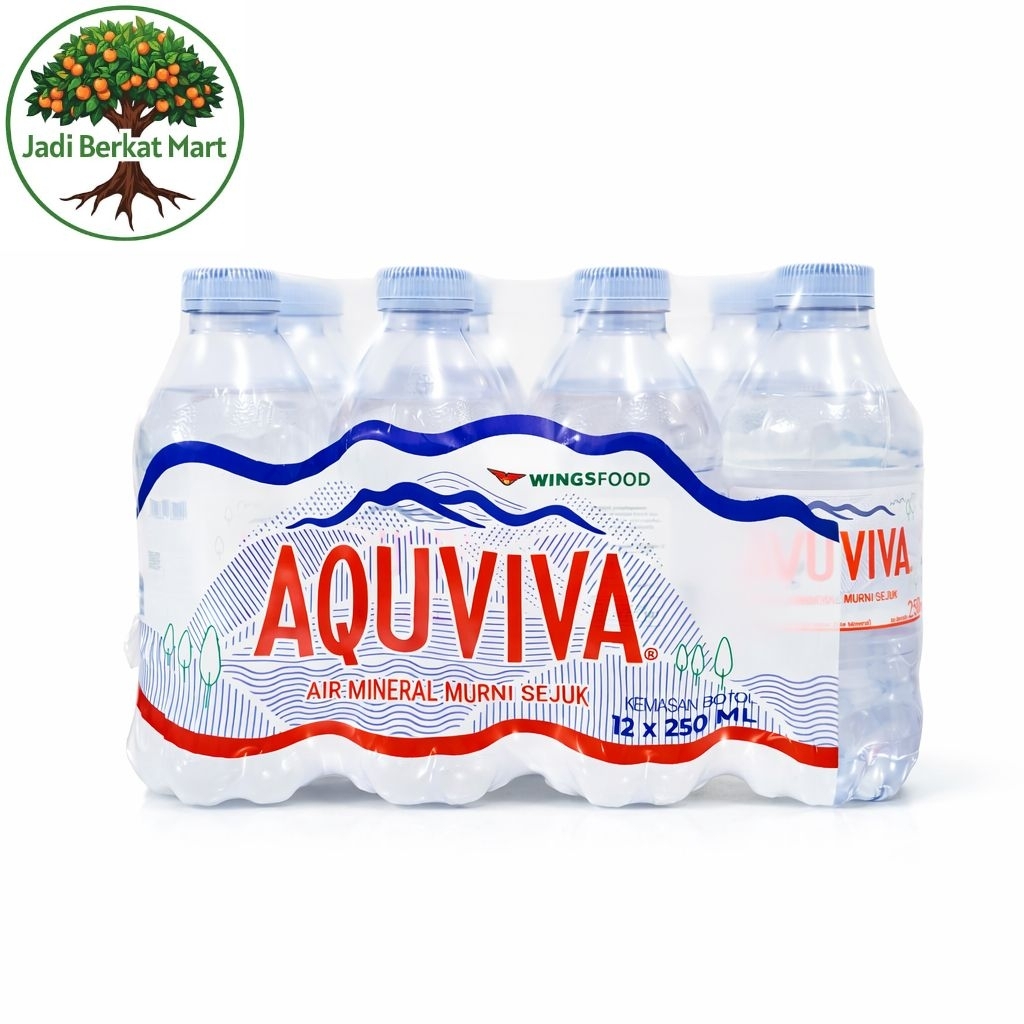 Air Mineral Aquviva Botol 250 ml 1 Bal (Isi 12 pcs)