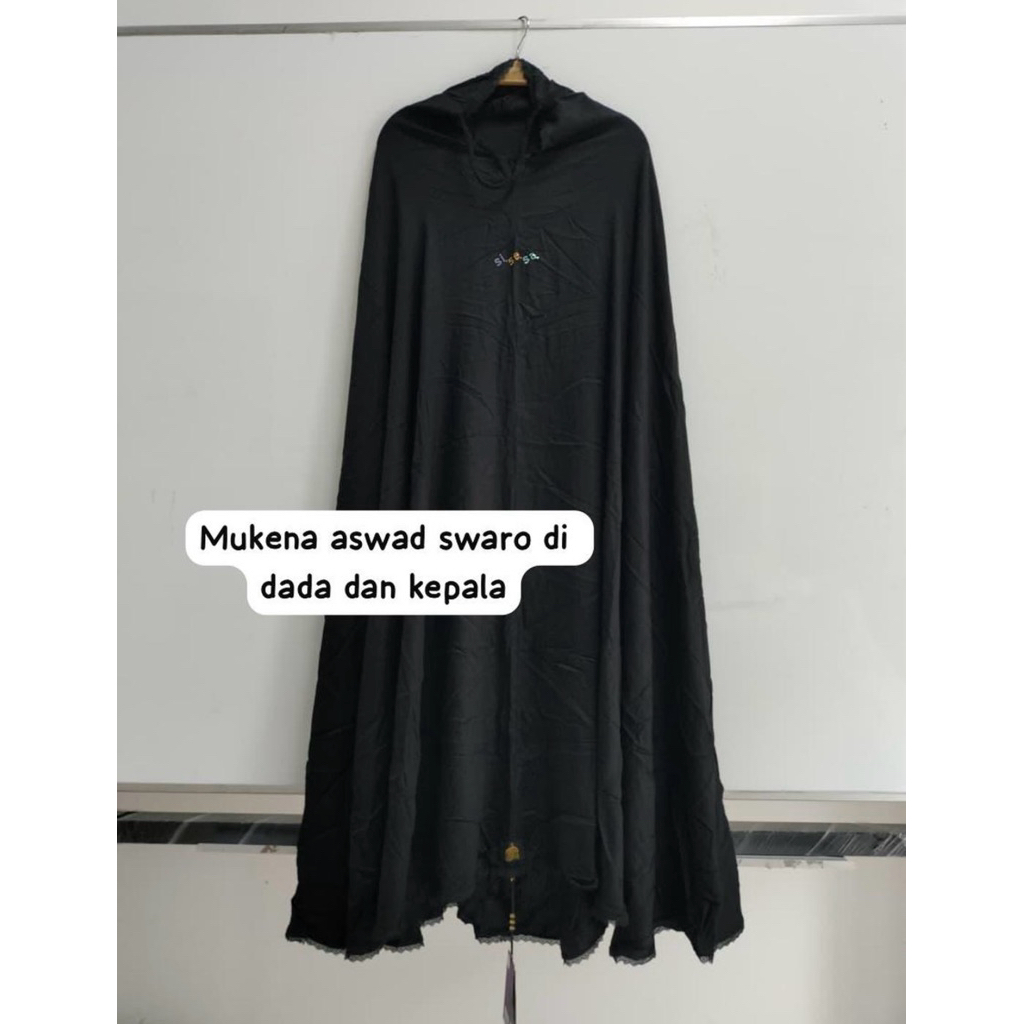 Mukenah Sisesa Black Double Swaro| Prayer Set Sisesa | Mukenah Sisesa | New Mukenah