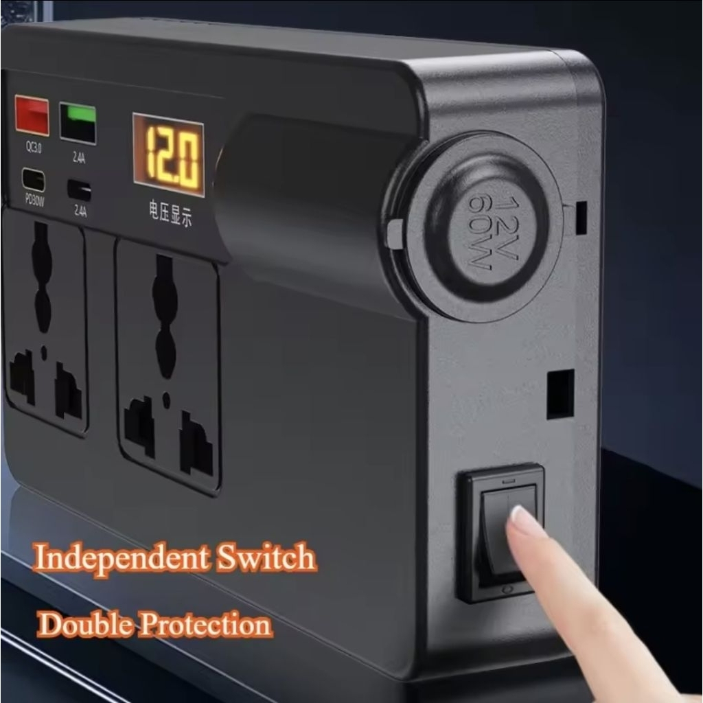 Car Power Inverter 200W Socket Lighter Inverter Mobil USB Fast Charging C11
