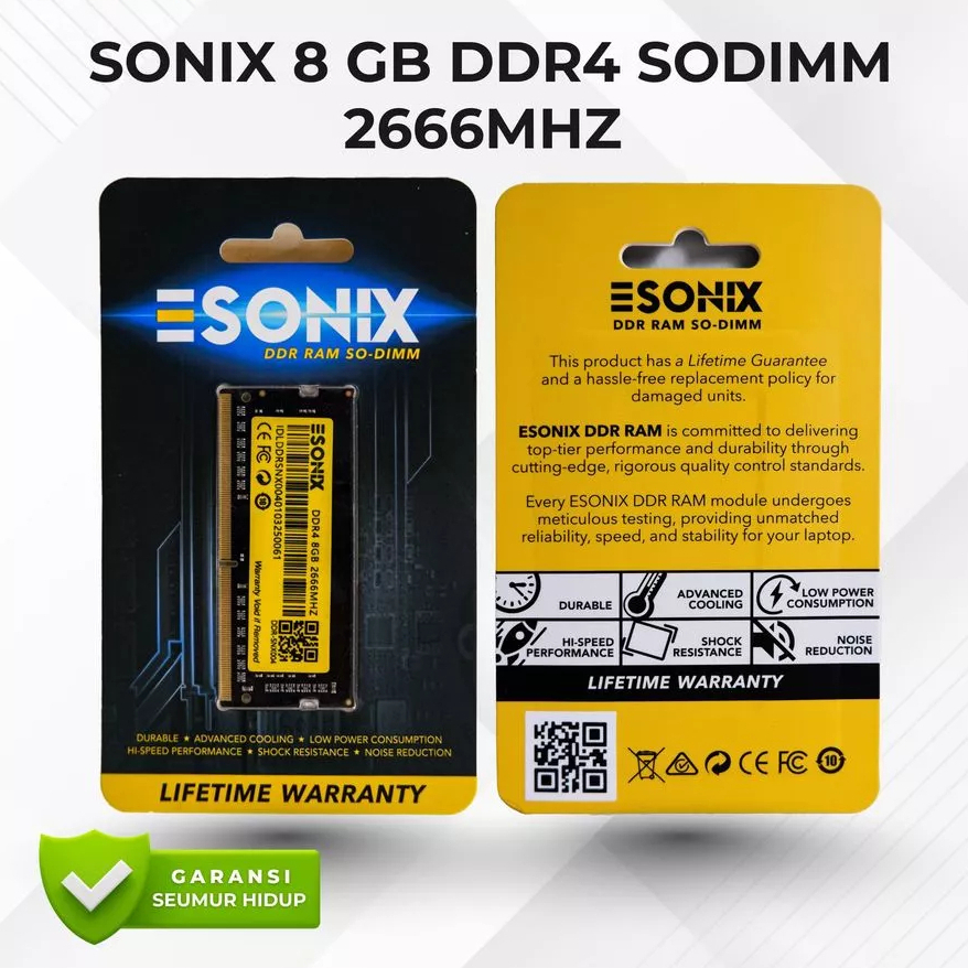 RAM SODIM SONIX 8GB DDR4 2666MHz / RAM LAPTOP 8GB DDR4