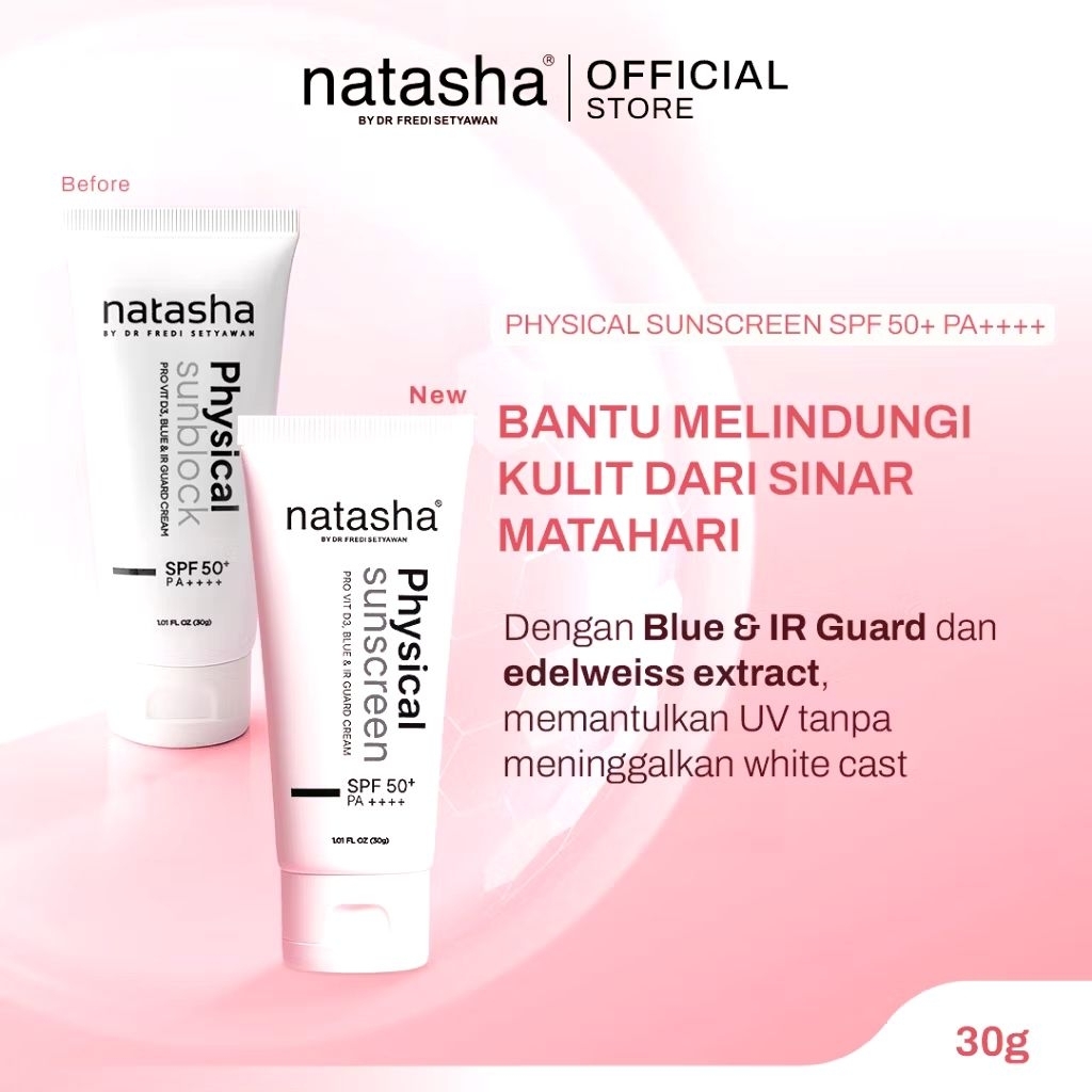 Natasha by dr Fredi Setyawan Physical Sunscreen SPF50