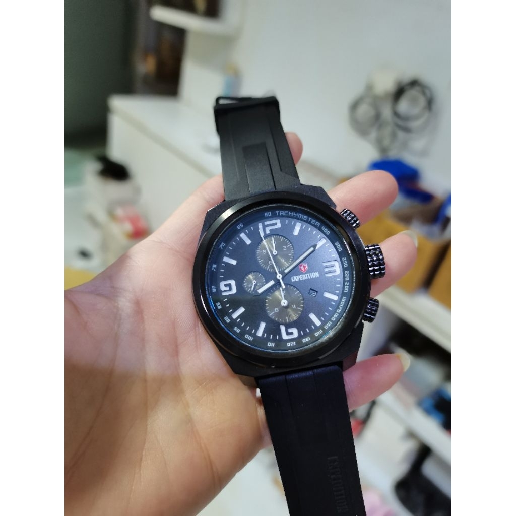 Expedition E 6356/ E6356 Rubber  Jam tangan pria Original
