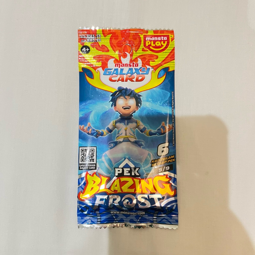 Kartu BoBoiBoy Pek Blazing Frost ORI Malaysia no 5/9 (BOBOIBOY BELIUNG)