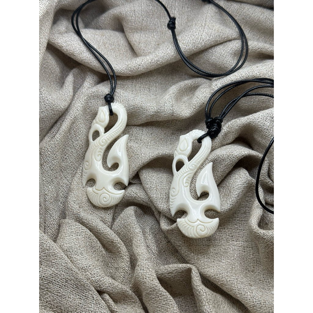 Kalung Tulang Ukir Motif Etnik K23