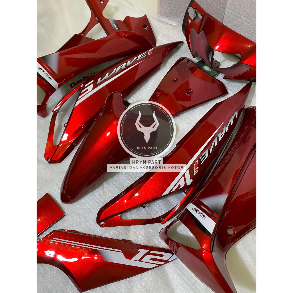 cover bodi supra x125 lama merah premium - bodi fullset supra x125 - kap supra x125 merah premium