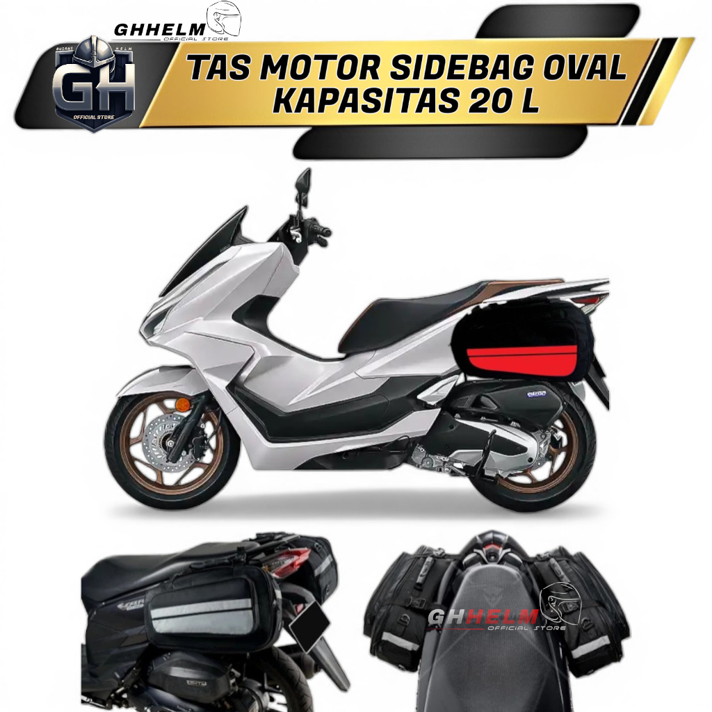 SIDEBAG MOTOR OVAL TAS SAMPING MOTOR WATERPROOF 20 L