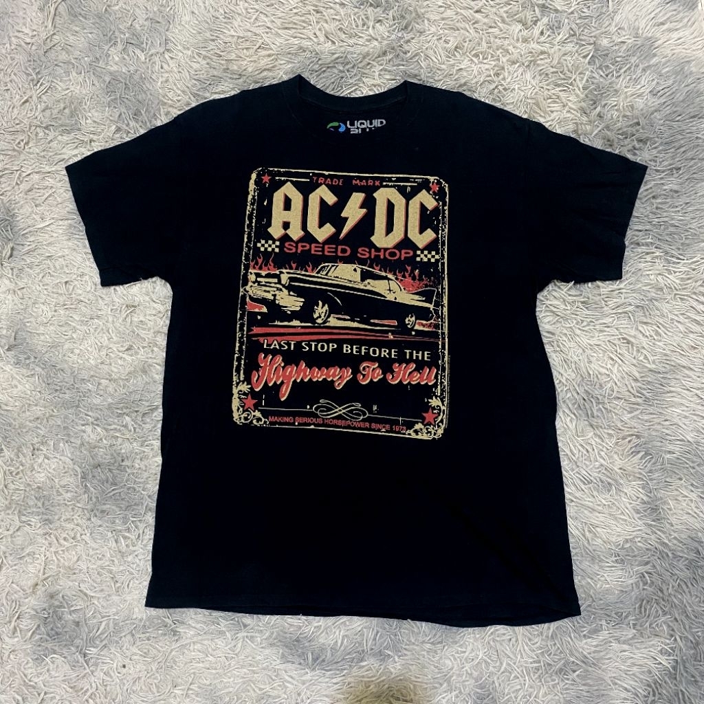 kaos band ACDC liquid blue 2012 L