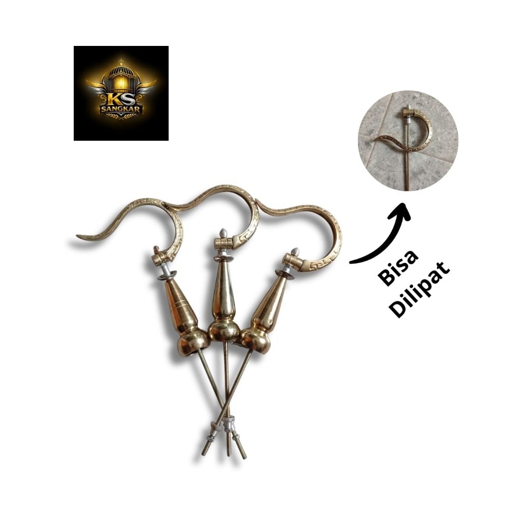 gantungan sangkar cungkok gold pion kerucut gantungan sangkar kandang burung aksesoris sangkar