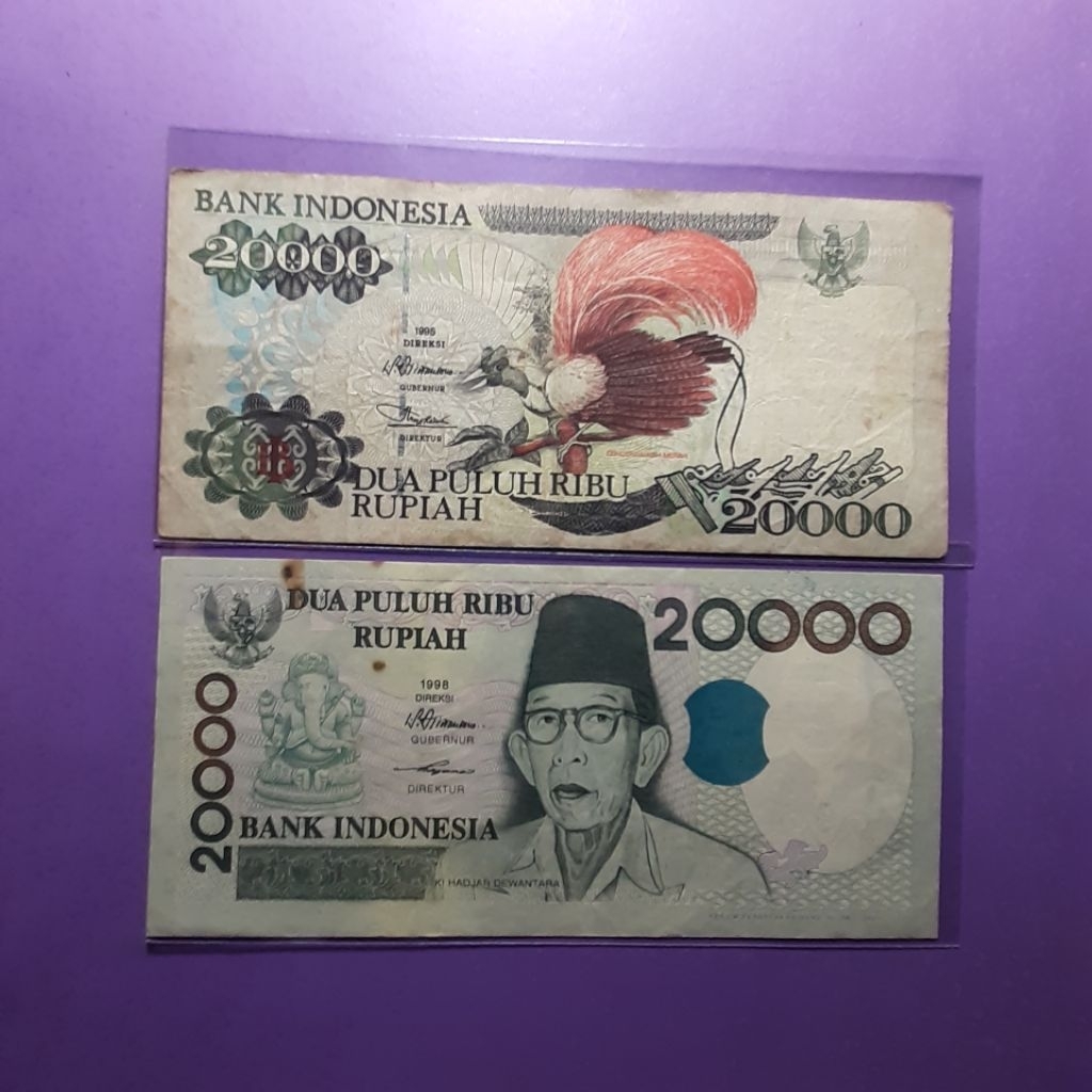 uang kuno set 20.000 rupiah