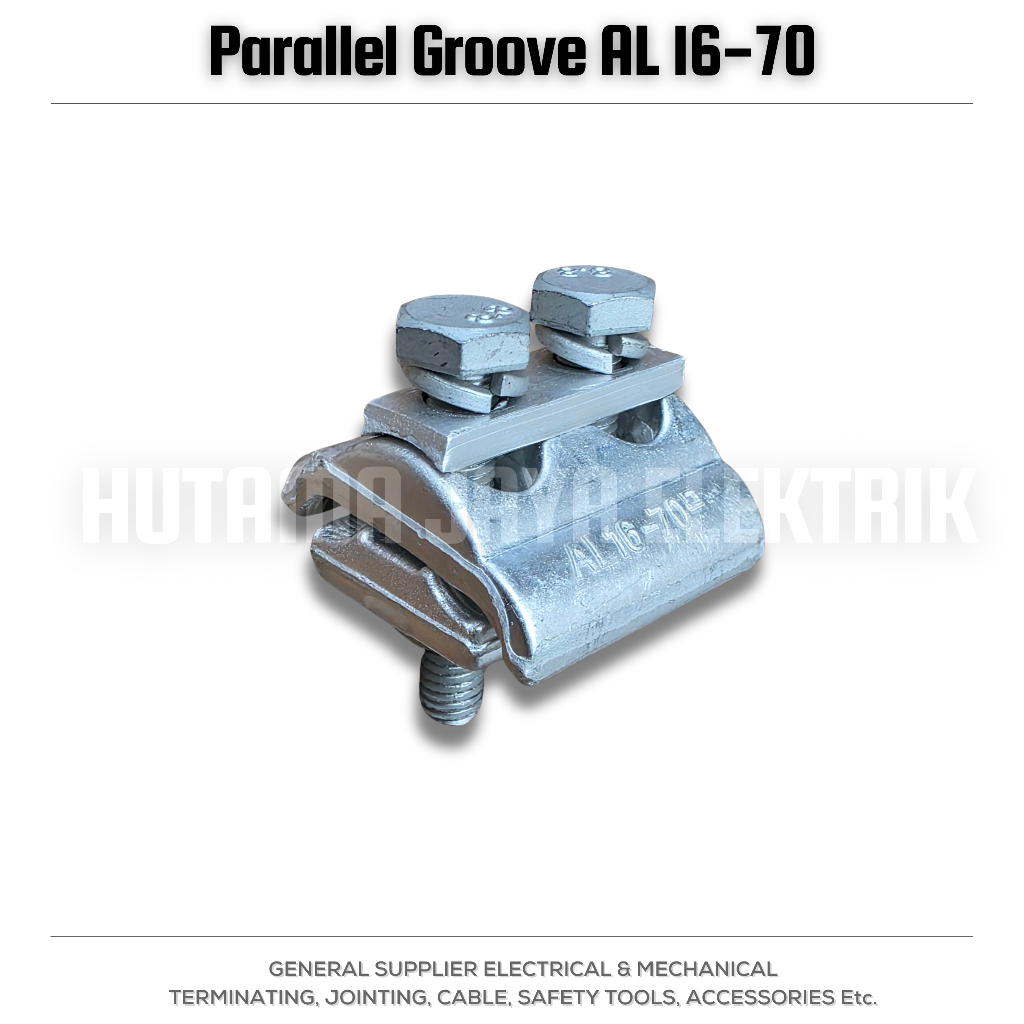 Parallel Groove Clamp 2 Baut AL 16-70 Penjepit Kabel Alur Paralel Alumunium
