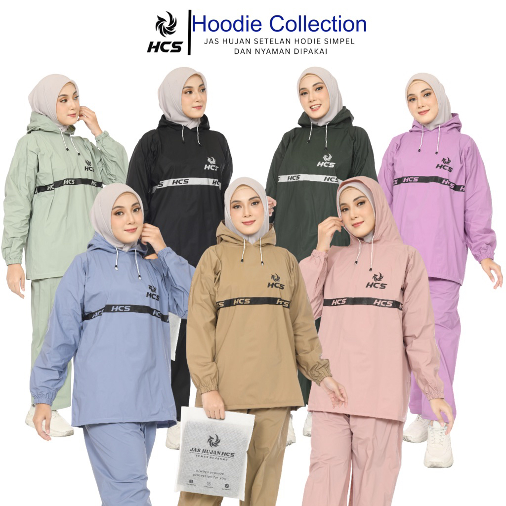 HCS JAS HUJAN HODIE Terbaru Pria Wanita Tebal Fullpres tanpa jahitan