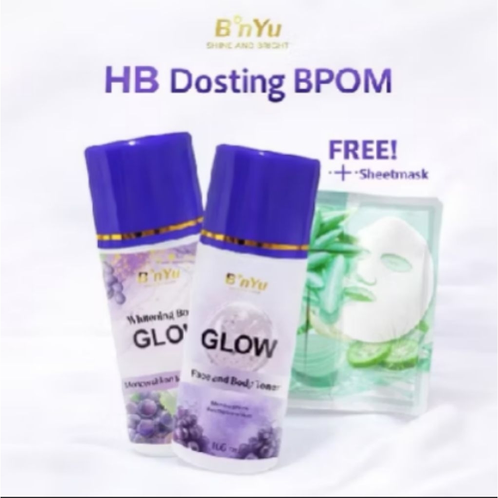 BNYU HB Dosting & Toner Whitening Booster Aroma Anggur BPOM Mencerahkan kulit