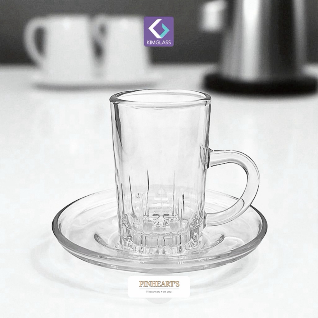 GELAS ESPRESSO MINI IMPERIAL ISI 70 ML + TATAKAN ISI 6PC CANGKIR & 6 PC PIRING / GELAS COFFEE SANGER