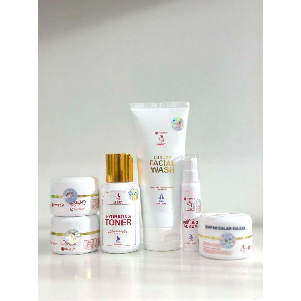 ( COD ) PAKET LEGEND LUXURY PREMIUM WHITENING & ACNE BPOM KLINIK (Forte) BY SS GLOW UP FEAT S&A