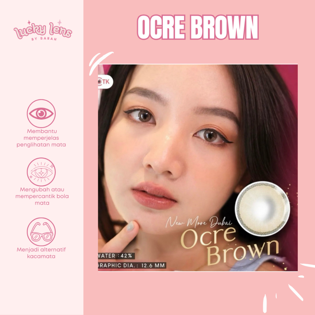 Softlens Dubai ocre brown & caramel brown Normal & minus