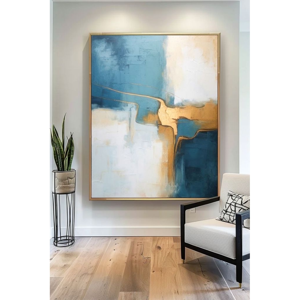 Lukisan abstrak modern minimalis