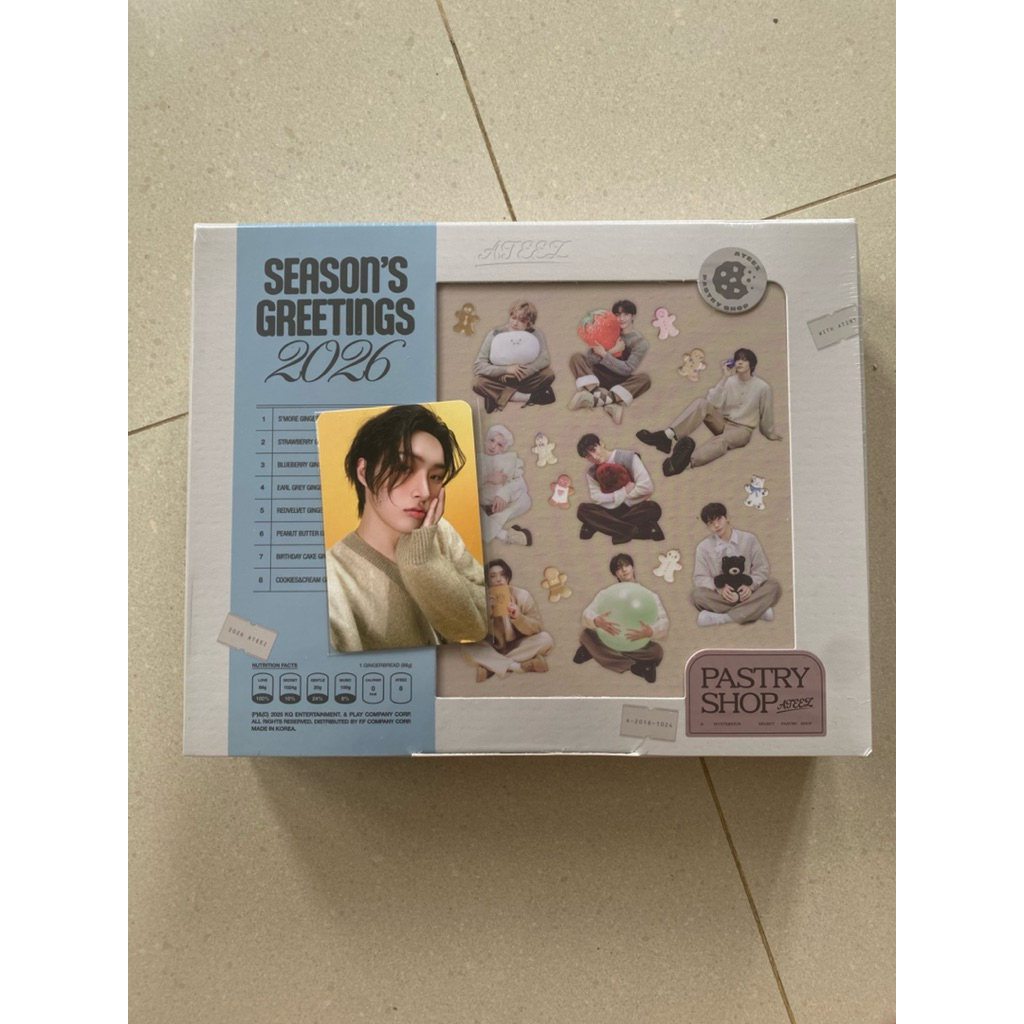 Ateez Seasons Greetings 2026 POB Mingi Yes24 Poster Photocard Postcard Id Card Hongjoong Seonghwa Yu