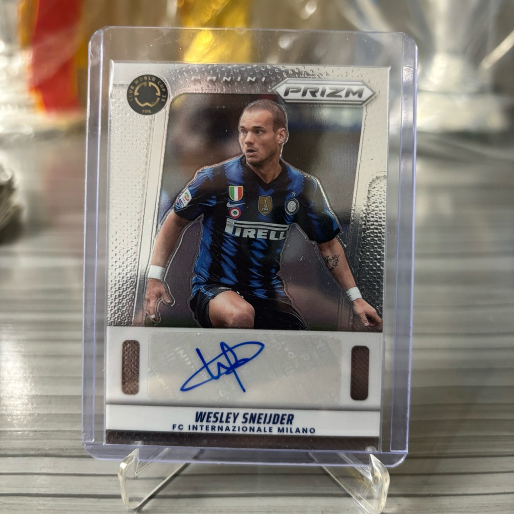 Kartu Bola Autograph Wesley Sneijder Panini Prizm 2025 Inter Milan