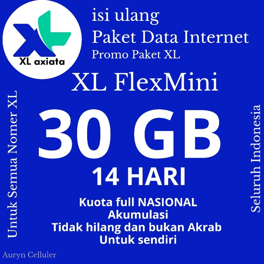 XL Paket Data Internet Full 30gb isi ulang