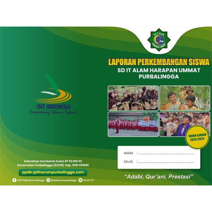 Jasa Desain Sampul Buku Raport Sekolah Custom | Cover Raport TK SD SMP SMA SMK Siap Cetak