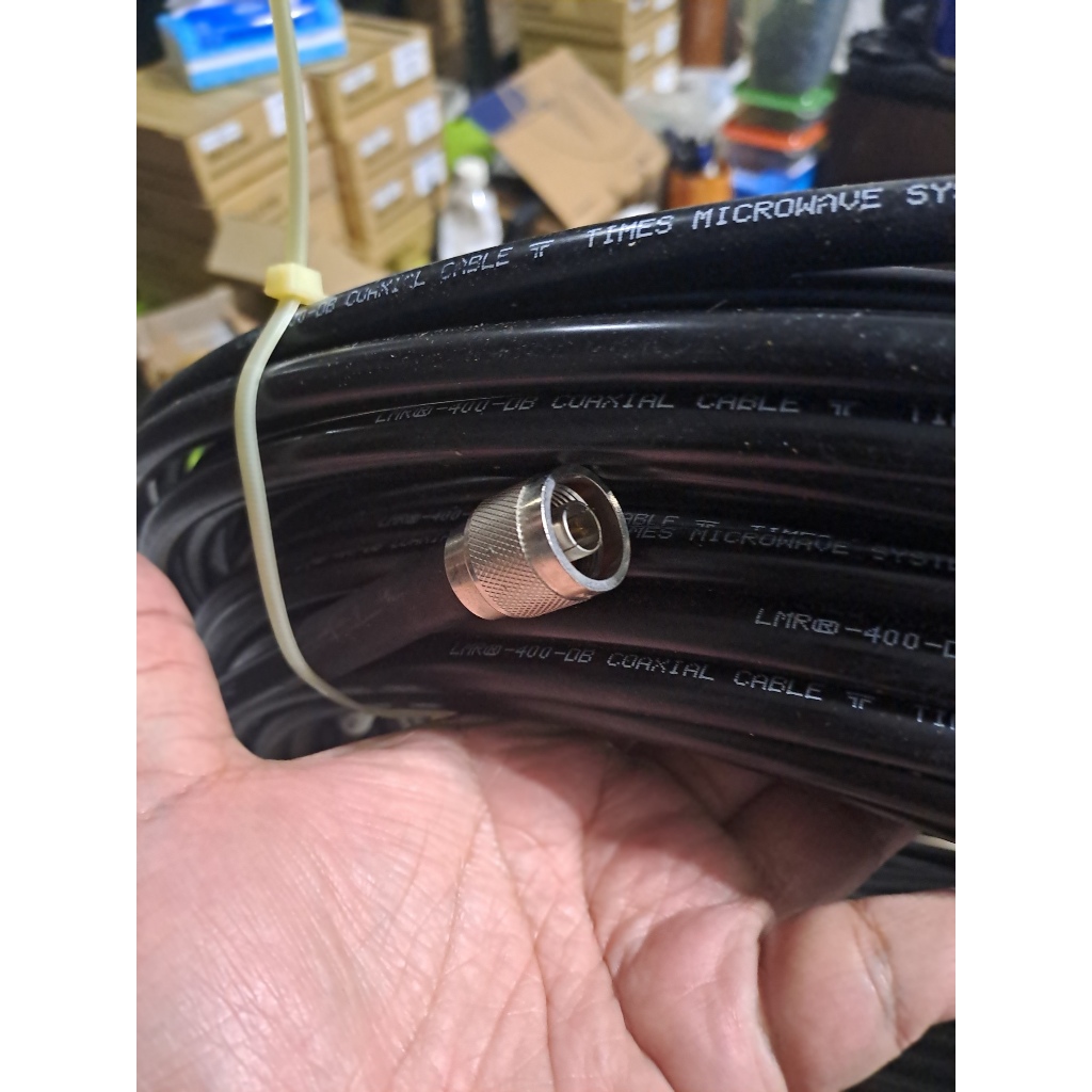 KABEL COAXIAL BUAT RADIO KOMUNIKASI LMR-400 MEREK TIMES MICROWAVE SYSTEM 50OHM BARU LMR 400 BARU PAN