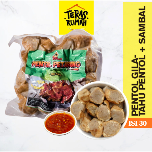 PENTOL GILA/PETARUNG - TAHU PENTOL ISI 30 + SAMBAL GILA