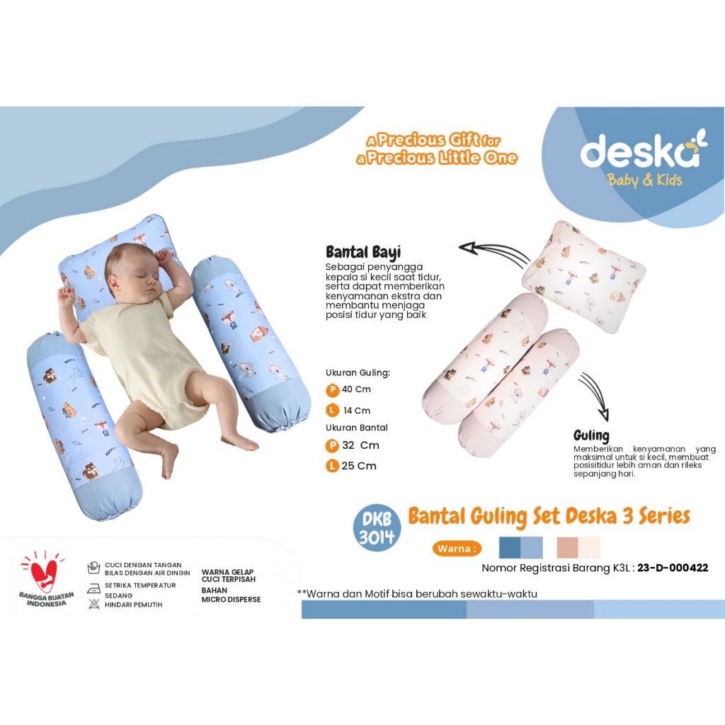 ChugBog Bantal Guling Bayi Set / Bantal Guling Set Anak / Bantal Guling Set Bayi / Moskito Bantal Gu